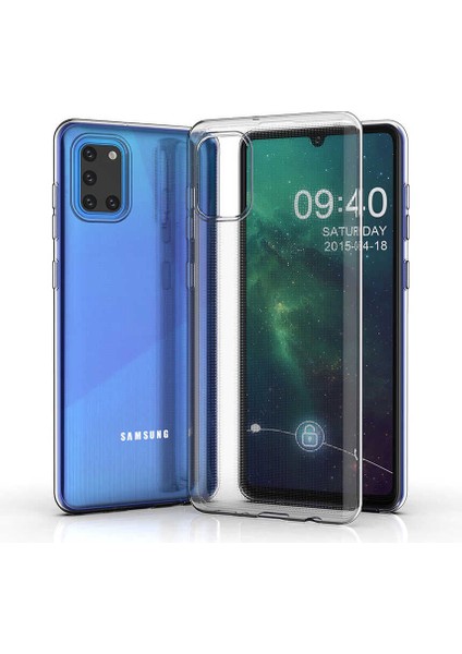 Galaxy A31 Kılıf Şeffaf Silikon Lüx