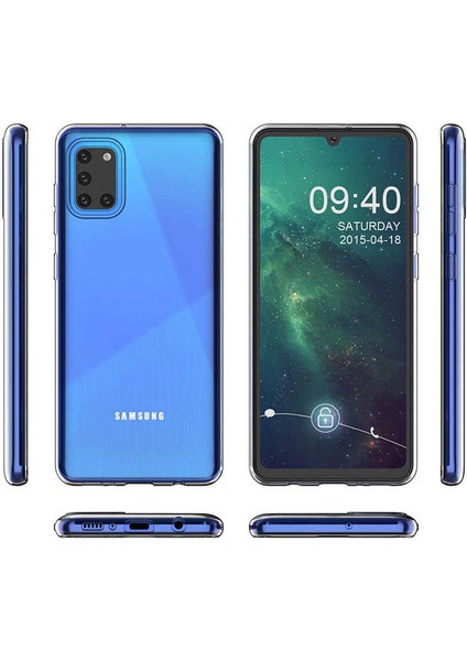 Galaxy A31 Kılıf Şeffaf Silikon Lüx