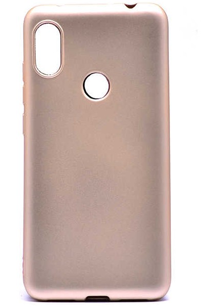 Xiaomi Redmi Note 6 Pro Kılıf Silikon Yumuşak Dokulu Premium- Gold