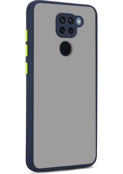 Xiaomi Redmi Note 9 Kılıf Mat Buzlu Kamera Korumalı Silikon - Lacivert