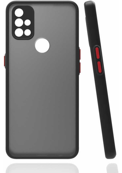 One Plus Nord N10 5g Kılıf Mat Buzlu Kamera Korumalı Silikon - Siyah