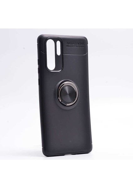Huawei P30 Pro Kılıf Yüzüklü Silikon Range - Siyah