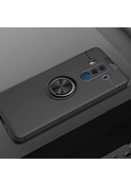 Huawei Mate 10 Pro Kılıf Yüzüklü Silikon Range - Siyah