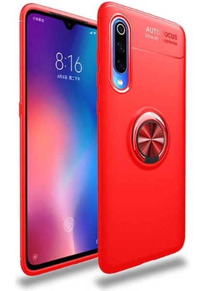 Xiaomi Mi 9 Lite Kılıf Yüzüklü Silikon Range - Kırmızı