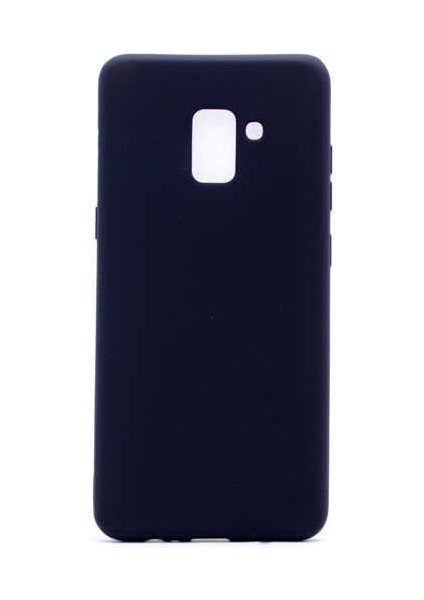 Galaxy A8 Plus 2018 Kılıf Silikon Yumuşak Dokulu Premium- Siyah