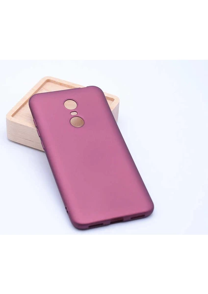 Xiaomi Redmi 5 Plus Kılıf Silikon Yumuşak Dokulu Premium- Mürdüm