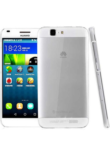 Huawei Ascend G7 Kılıf Şeffaf Silikon Lüx