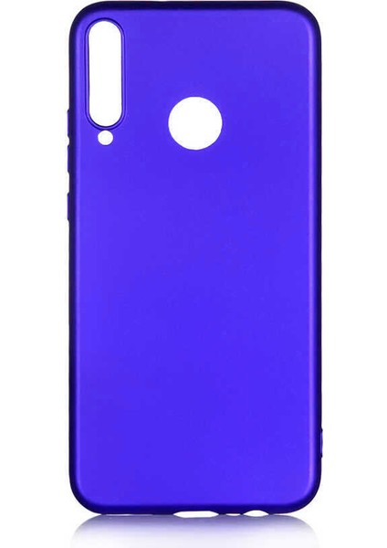 Huawei P40 Lite E Kılıf Silikon Yumuşak Dokulu Premium- Saks Mavi