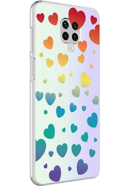Xiaomi Redmi Note 9 Pro 5g Kılıf Desenli M-Blue Silikon - Heart No3