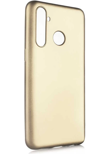 Realme 5 Pro Kılıf Silikon Yumuşak Dokulu Premium- Gold