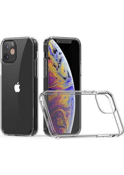 Apple iPhone 12 Mini Kılıf Şeffaf Sert Tpu Silikon
