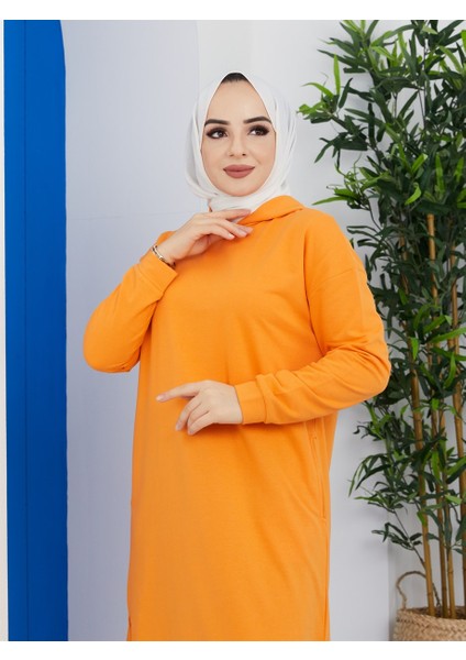 Kapüşonlu Bayan Sweatshirt Orange (3007-070) fiyatları
