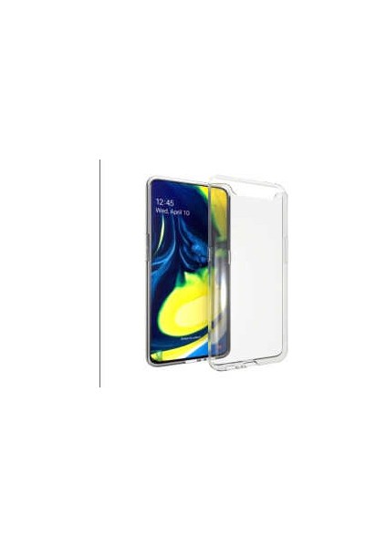 Galaxy A80 Kılıf Şeffaf Silikon Lüx