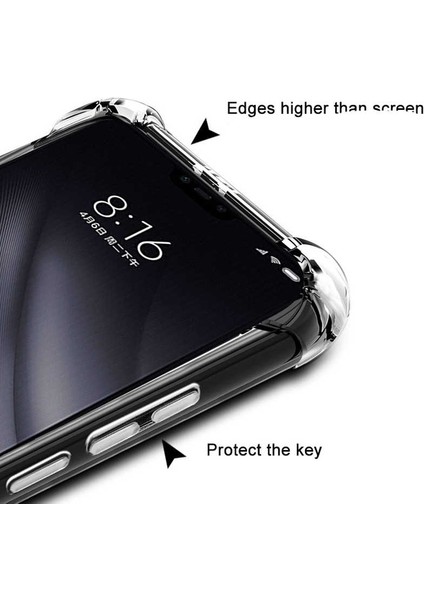 Xaiomi Mi 8 Lite Kılıf Darbe Emici Anti Shock Tpu Silikon