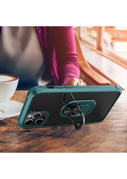 Apple iPhone 11 Pro Max Airbagli Yüzüklü Ultra Koruyucu Silikon Kılıf