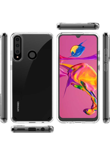 Huawei Y6P Kılıf Şeffaf Sert Tpu Silikon