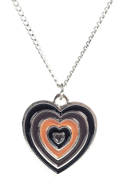 Orenge Heart Charm Kolye