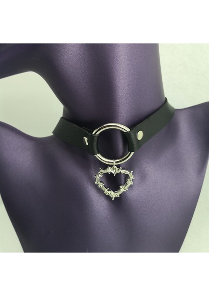 Touz Moda Gothic Tel Diken Kalpli Choker Kolye