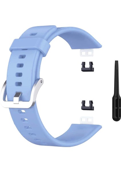 Huawei Watch Fit Elegant Için Silikon Kordon Sky Blue
