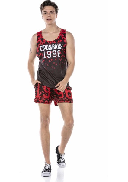 CUK247 Kırmızı Deniz Şortu Atlet Takım modelleri