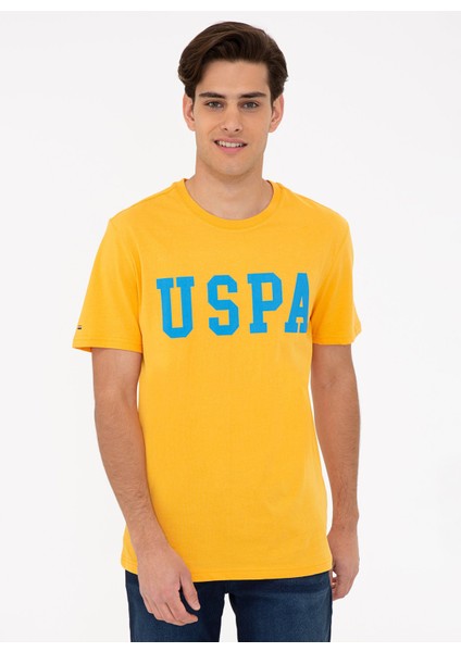 Bisiklet Yaka Regular Fit Sarı Erkek T-Shirt