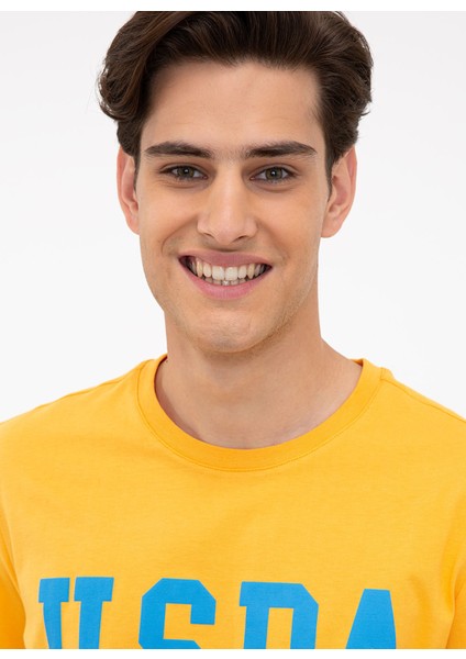 Bisiklet Yaka Regular Fit Sarı Erkek T-Shirt fiyatları