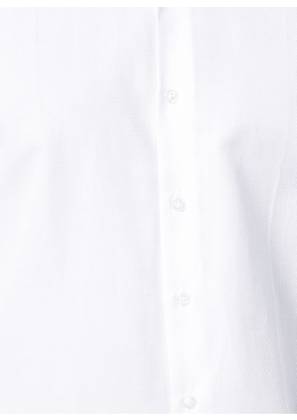 Klasik Yaka Armürlü Beyaz Erkek Gömlek GM2024700325 indirimleri