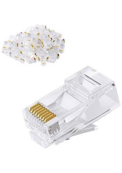 RJ45 CAT5/CAT5E Ethernet Konnektör Soketi (100 Adet)