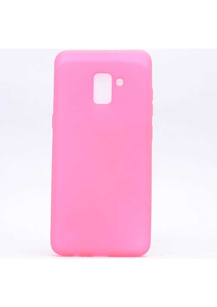 Galaxy A8 2018 Kılıf Silikon Yumuşak Dokulu Premium- Pembe