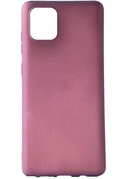 Galaxy A91 (S10 Lite) Kılıf Silikon Yumuşak Dokulu Premium- Mürdüm