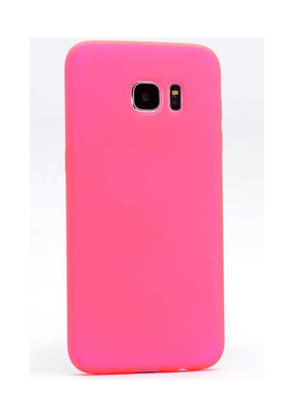 Galaxy S7 Edge Kılıf Silikon Yumuşak Dokulu Premium- Pembe