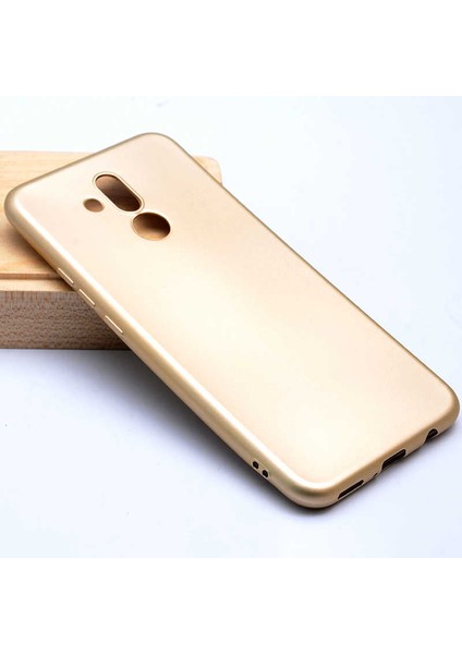 Huawei Mate 20 Lite Kılıf Silikon Yumuşak Dokulu Premium- Gold
