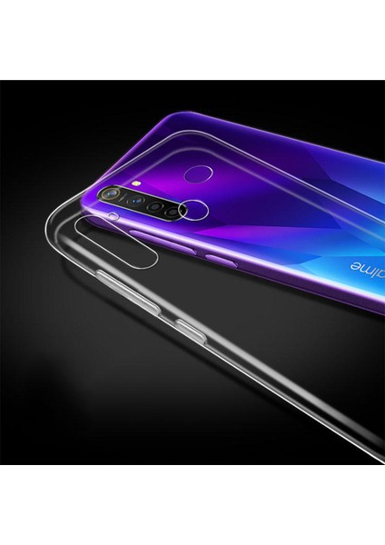 Realme 5 Pro Kılıf Şeffaf Silikon Lüx