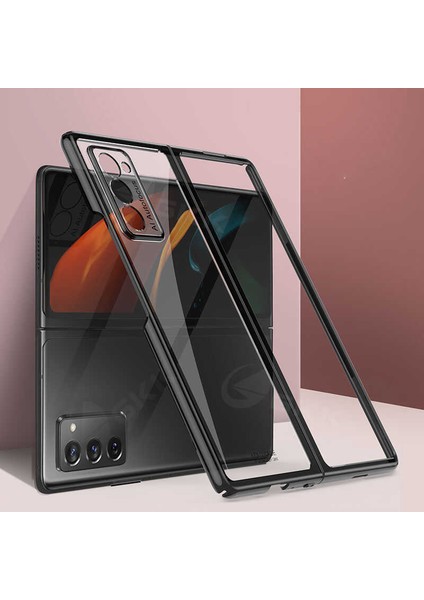 Galaxy Z Fold 2 Kılıf Kıpta Kapak - Siyah