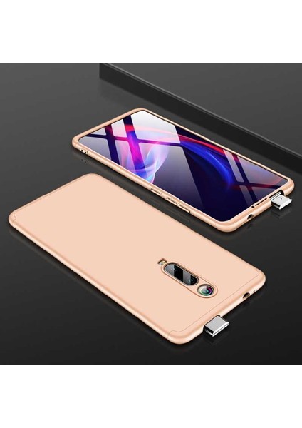 Xiaomi Mi 9t Kılıf Kamera Korumalı Silikon- Gold