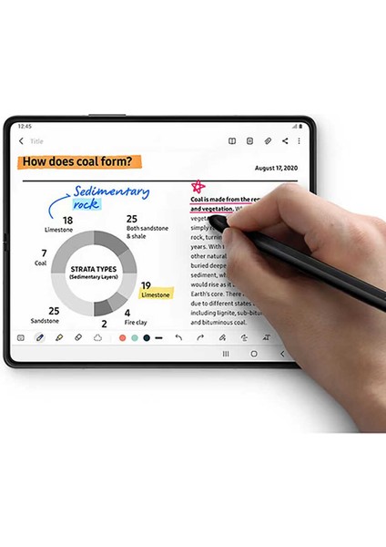 MTK Moveteck Samsung Galaxy Z Fold 3 Uyumlu Çizim Dokunmatik Kalem Hassasiyetli Seszis Yazı Kalemi