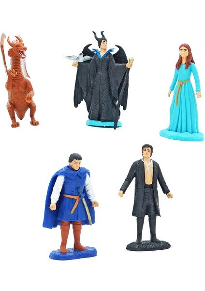 Maleficent Oyuncak Figür Seti 5'li Malefiz Oyuncak Figür Seti