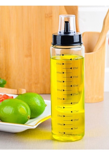 Ahşap Standlı 2`li 500 ml Damlatmaz Akıllı Cam Yağlık-Sirkelik Seti