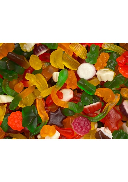 Yumuşak Jelibon Şeker 1kg Karışık (Hediyeli)