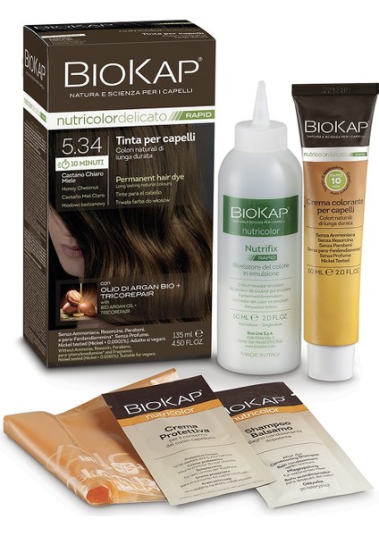 Biokap 5.34 Nutricolor Delicato Rapid Saç Boyası 135 ml