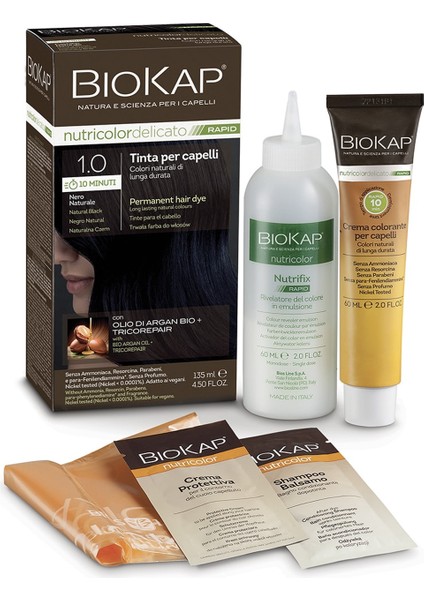 Biokap 1.0 Nutricolor Delicato  Rapid Saç Boyası 135 ml