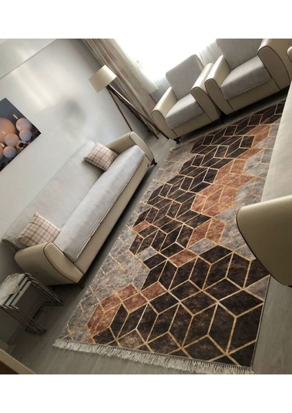 Dijital Baskı Yıkanabilir Kaymaz Taban Halı Ince Yazlık Dekoratif Salon ve Oturma Odası Halısı fırsatları
