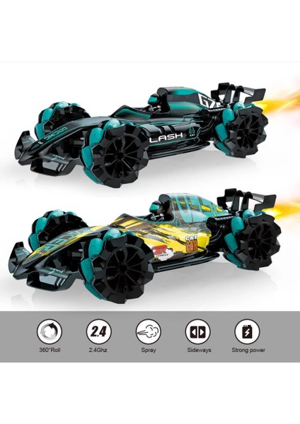 Light Spray Racing Car 2.4ghz Arkası Işık Efektli Uzaktan Kumandalı Yarış Arabası 36CM