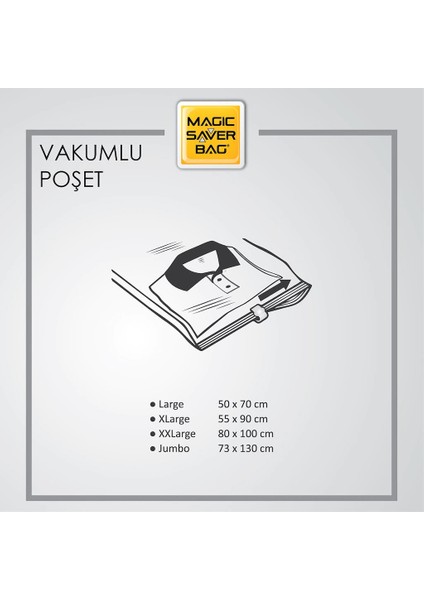 Magic Saver Bag 3 Lü  Magic Save Vakumlu Poşet Hurç Ebat 100X130