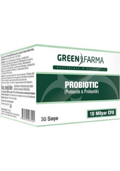 Probi̇yotik Prebi̇yotik Saşe