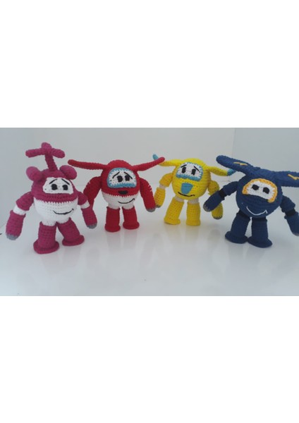 Harika Kanatlar Jet Takımı Amigurumi Organik Oyuncak