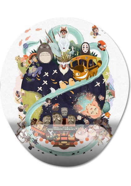 Studio Ghibli Bilek Destekli Mousepad Model - 2 Oval