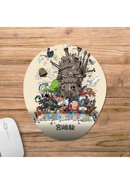 Studio Ghibli Bilek Destekli Mousepad Model - 3 Oval