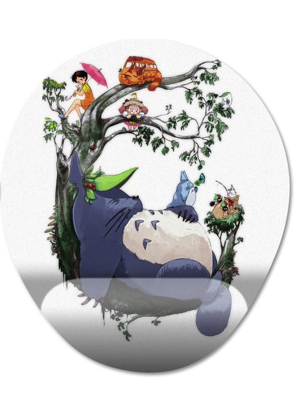 Studio Ghibli Totoro Bilek Destekli Mousepad Model - 5 Oval