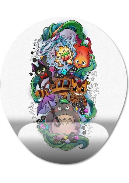 Studio Ghibli Bilek Destekli Mousepad Model - 6 Oval